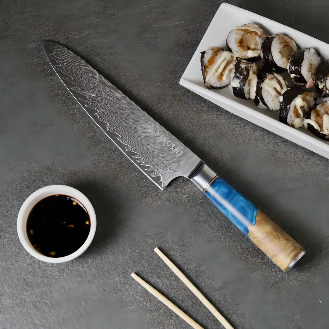 8" Damascus Steel Chef Knife | Japanese VG-10 Steel