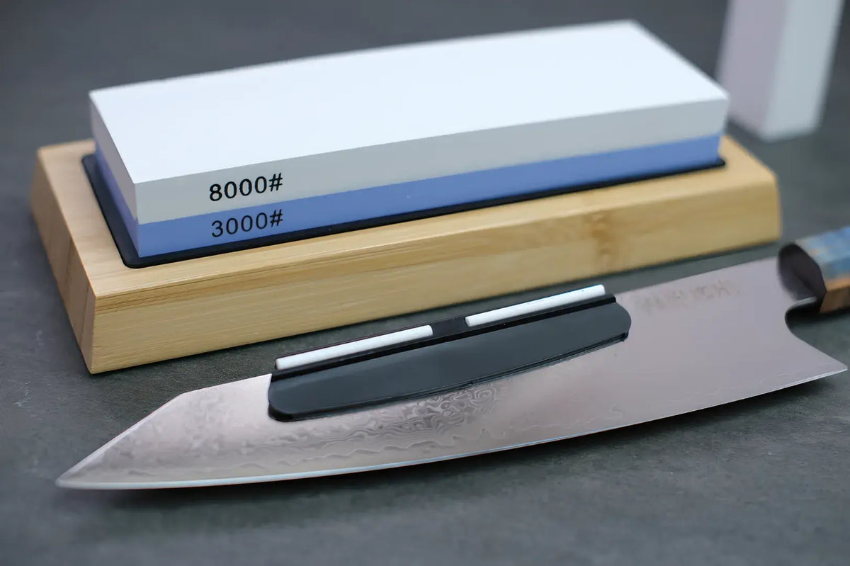 3000/8000 Grit Whetstone with Bamboo Base