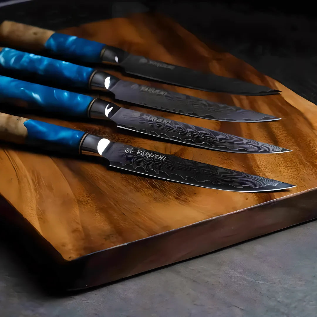 Damascus Steel Steak Knife Set