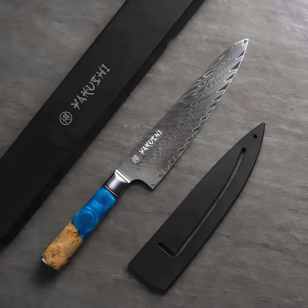 8" Damascus Steel Chef Knife | Japanese VG-10 Steel