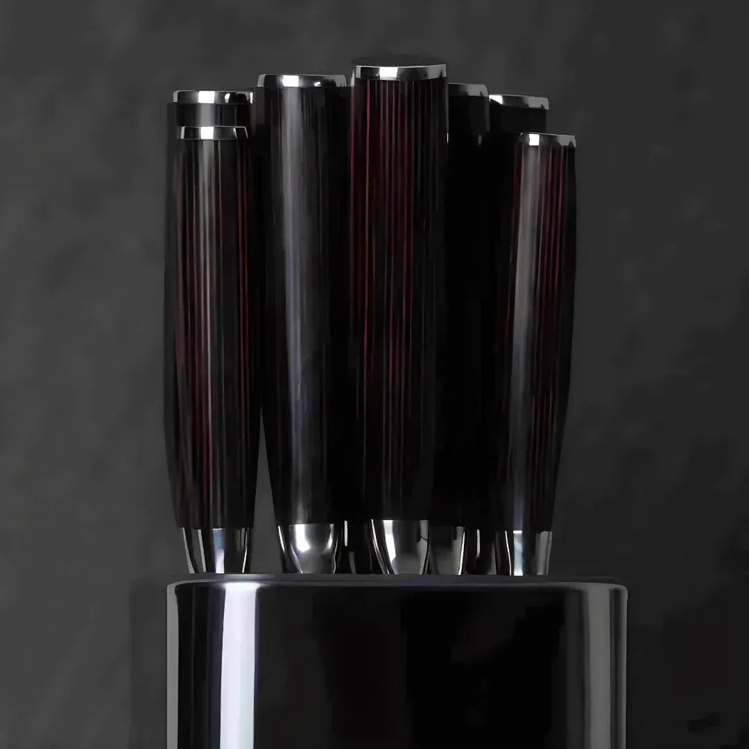 stainless steel knife holder with drainage hole and heavy base