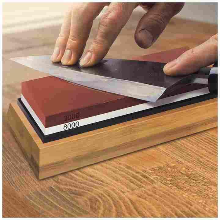Yakushi Whetstone 3000 & 8000 Grit (with Bamboo Base) - Yakushi Knives