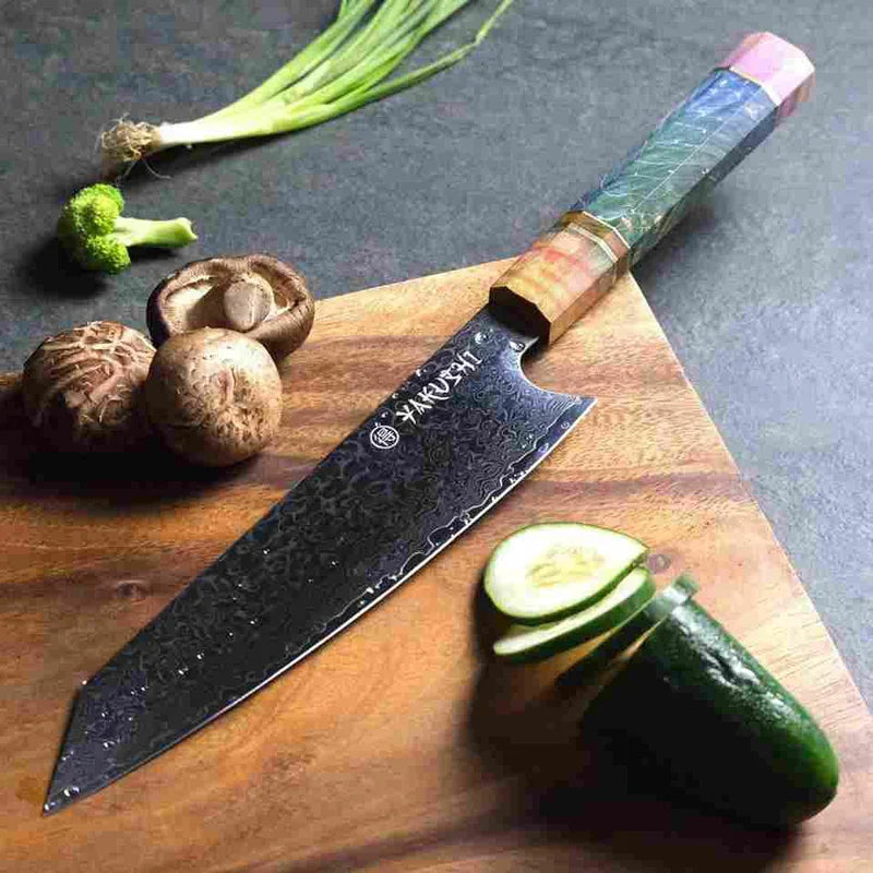 Our Japanese Damascus Knife is a Stunning Addition to Any Kitchen