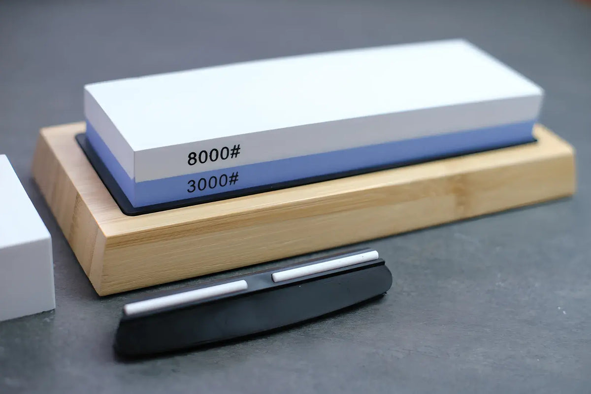 3000/8000 Grit Whetstone with Bamboo Base
