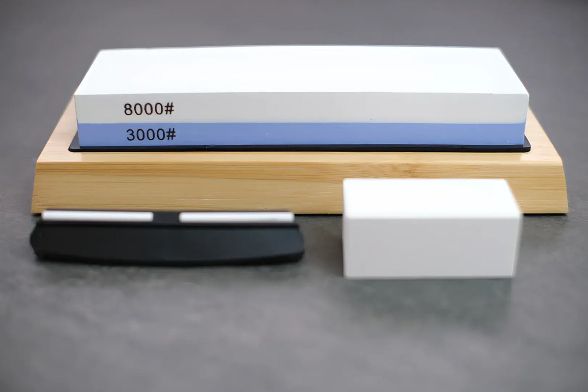 3000/8000 Grit Whetstone with Bamboo Base