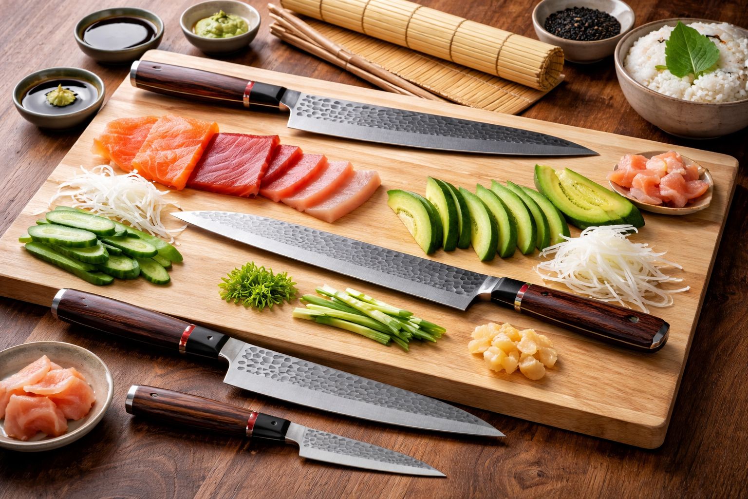 Japanese Knife Use in Sushi Preparation