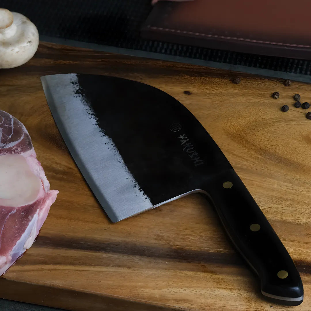 Handmade Serbian Butcher Knife & Cleaver Set