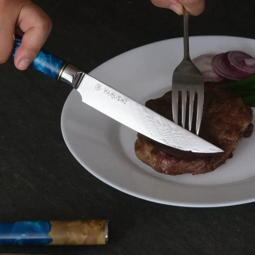 Damascus Steel Steak Knife Set