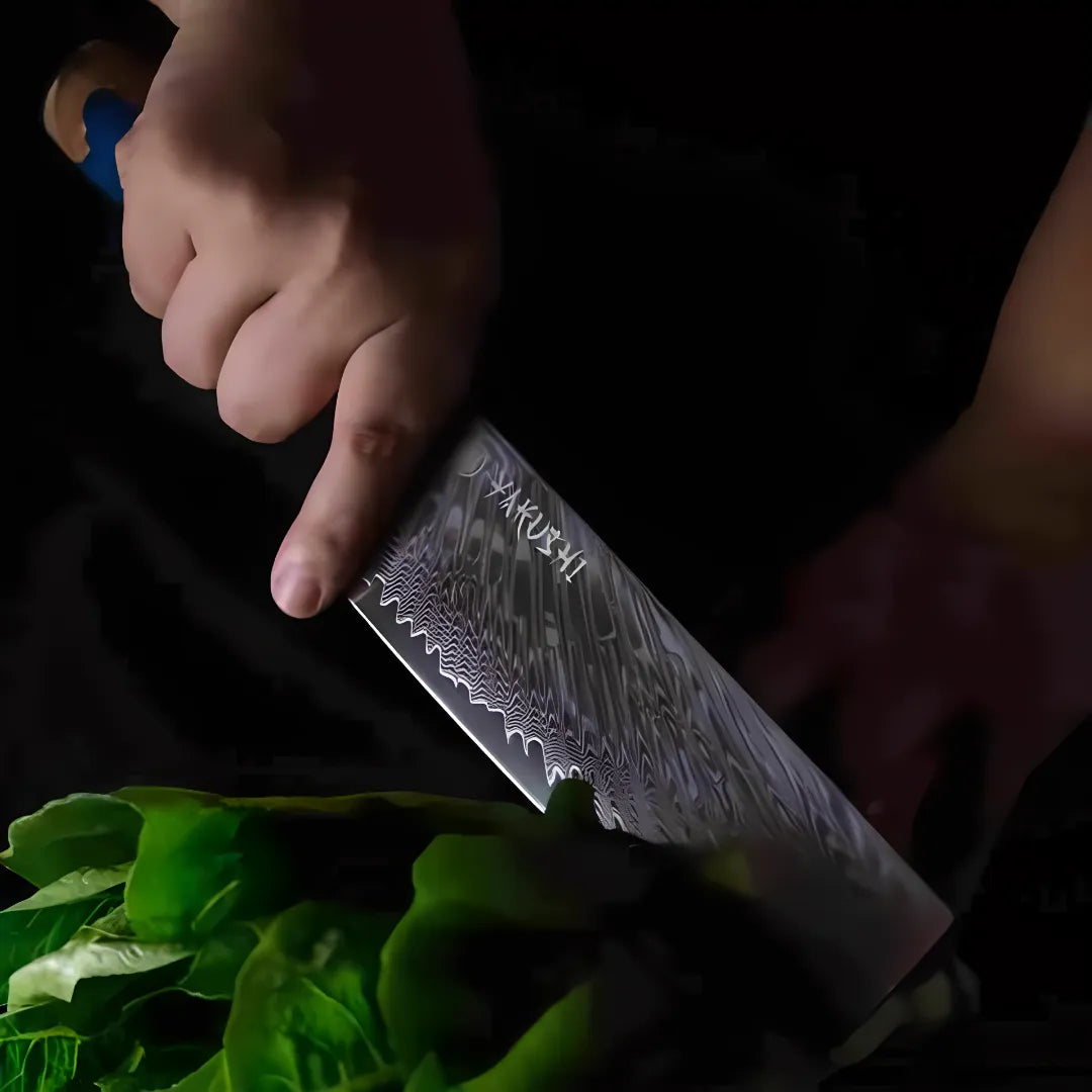 Damascus Nakiri Knife – 7-Inch Japanese Vegetable Knife.