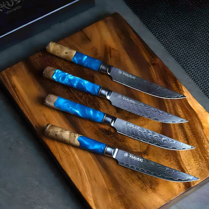 Yakushi™ Damascus Steak Knife Set