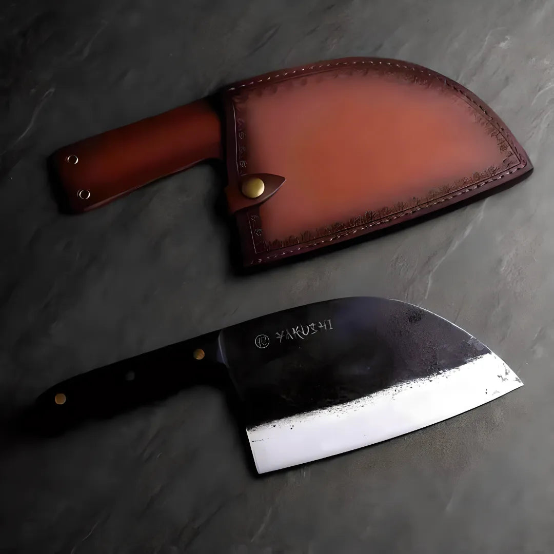 Handmade Serbian Butcher Knife & Cleaver Set