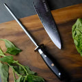 Yakushi professional knife sharpener with ebony wood handle