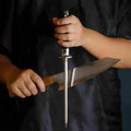 high carbon stainless steel honing rod for kitchen knives