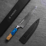 Damascus kitchen knife